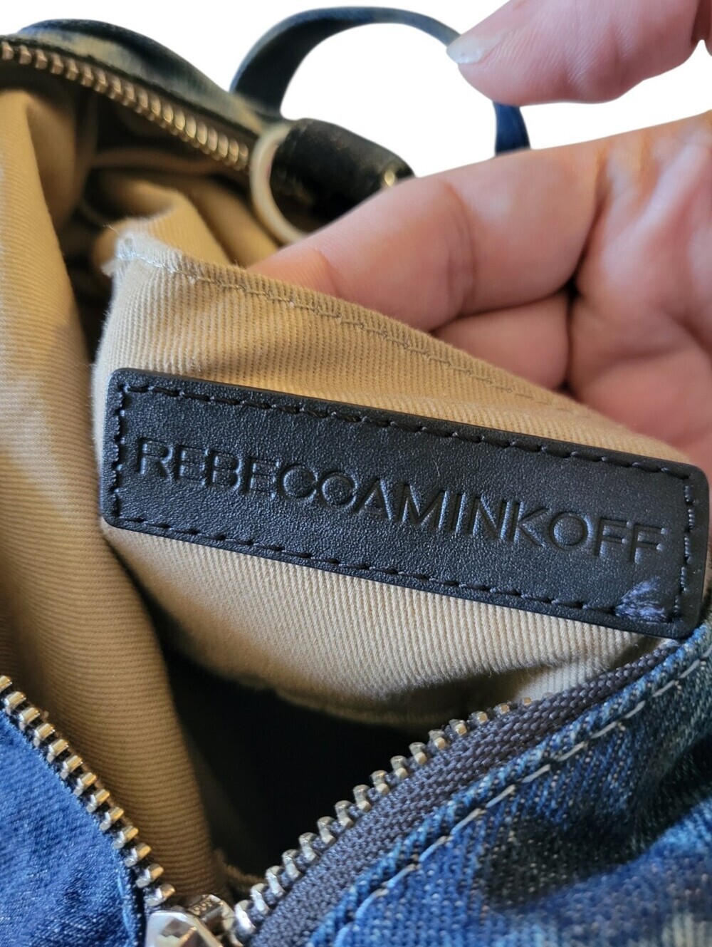Rebecca Minkoff Denim Blue Washed Women's Backpack - Picture 14 of 16
